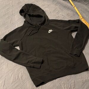Nike Women's Black Hoodie with White Logo